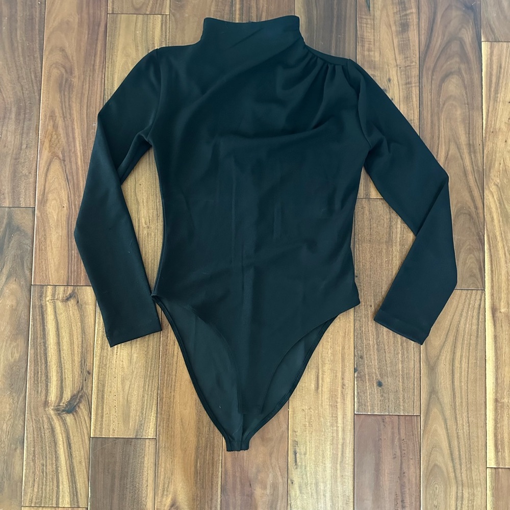 Zara Black Long Sleeve Bodysuit